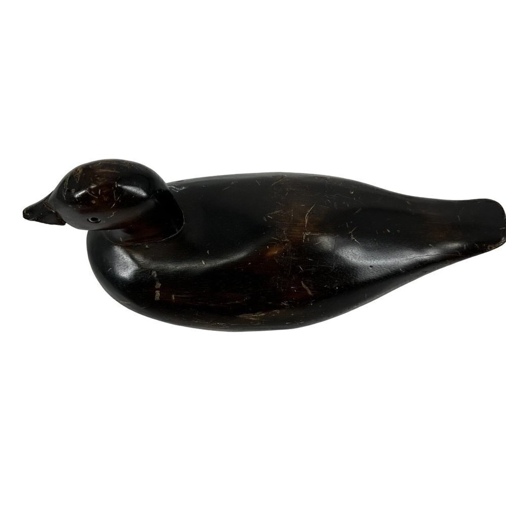 * Vintage Hand Carved Duck Decoy Brown